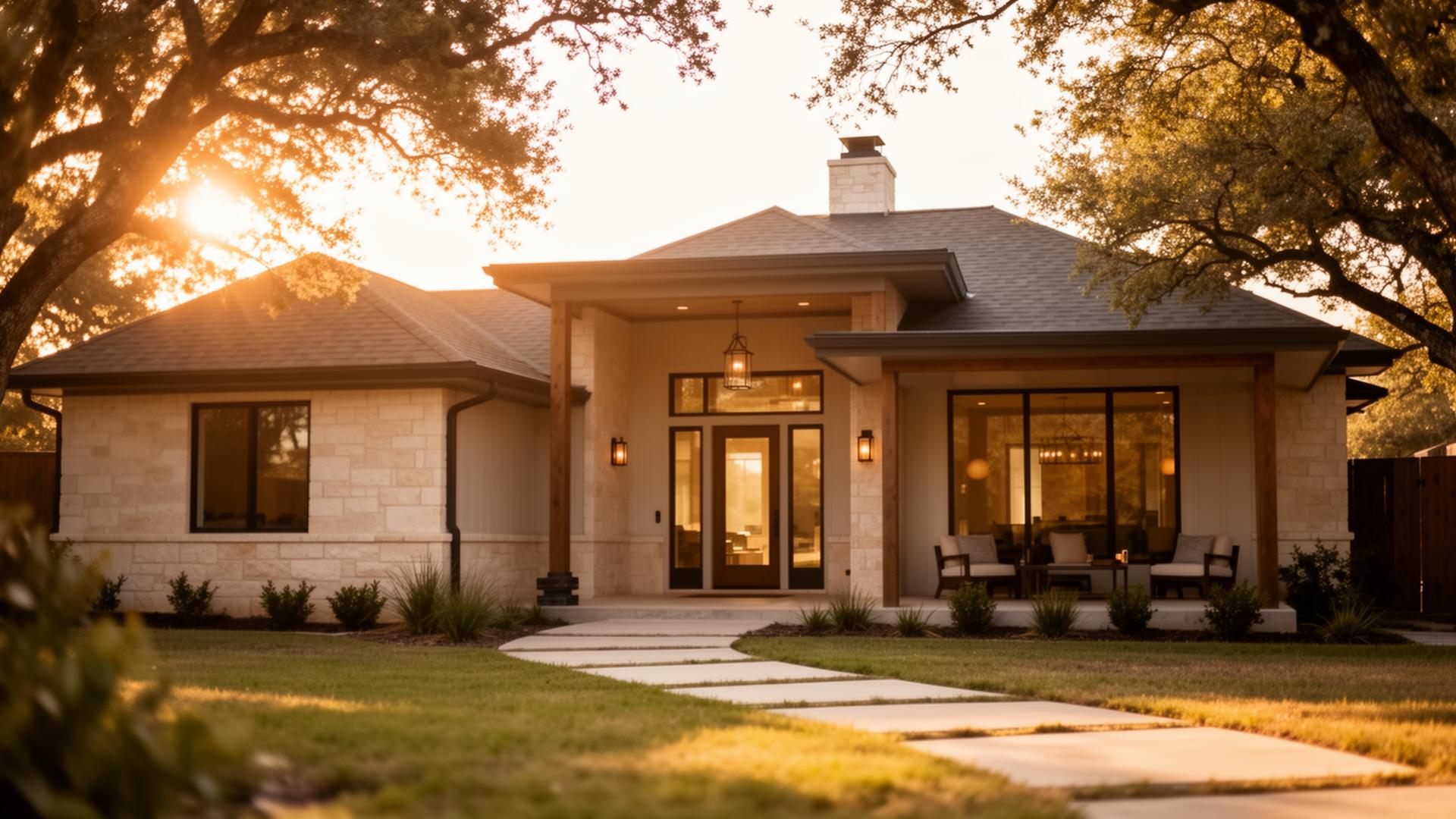 Beautiful Collin County home at golden hour